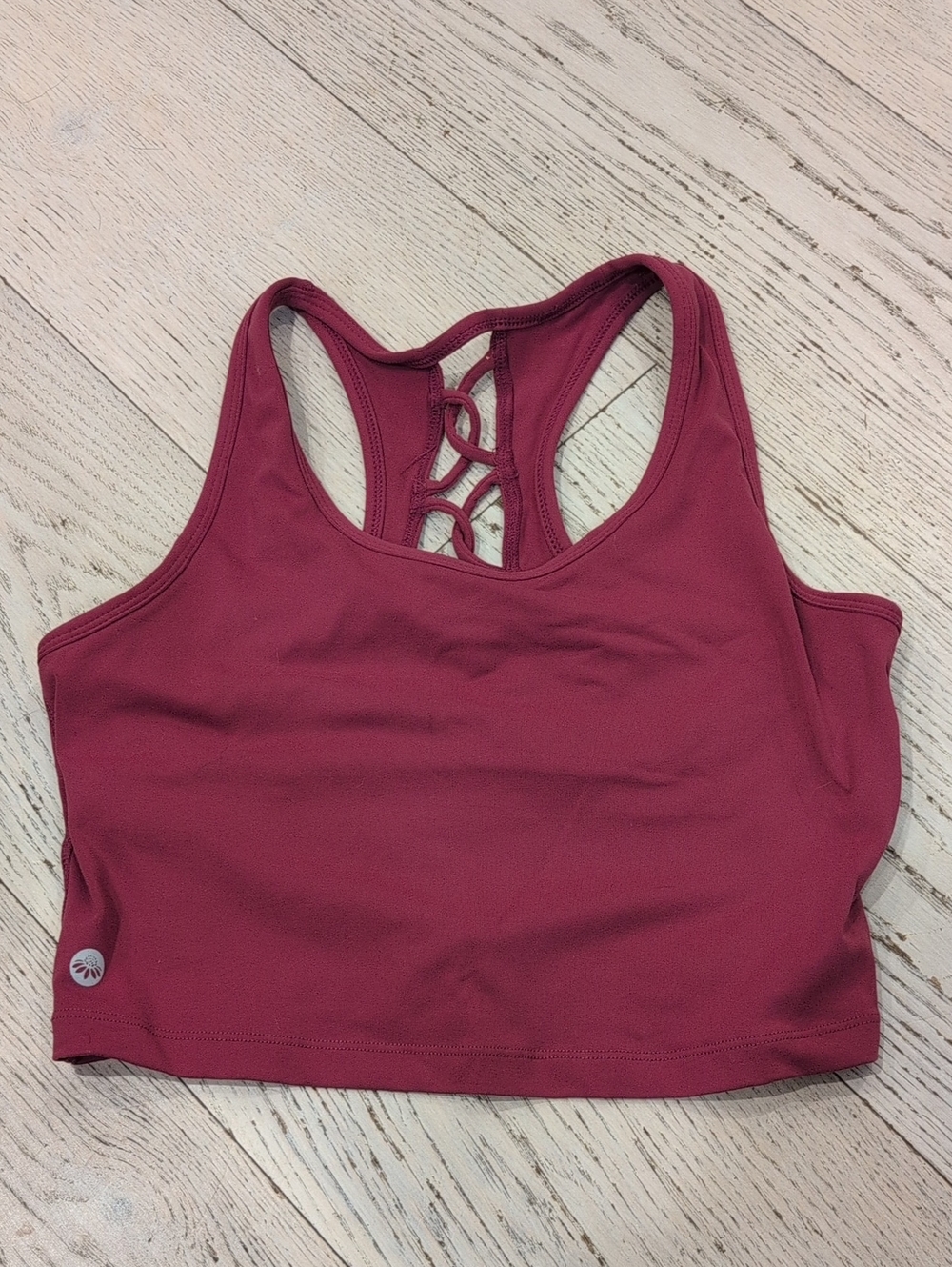 Senita Laced Up Crop Top On Merlot